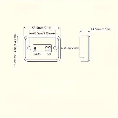 Preview: Stundenzähler zum erfassen der  Motorbetriebsstunden.