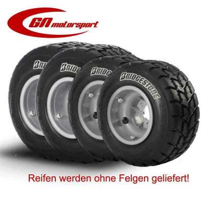 Bridgestone Kart Regenreifen YFD 2x 4,00/2x 5.00 (Satz = 4 Reifen) für Mini Karts