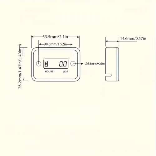 Stundenzähler zum erfassen der  Motorbetriebsstunden.